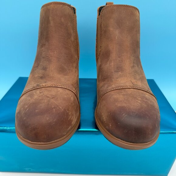 Sorel Women's Evie Ankle Pull On Bootie, Size 10, Cognac Brown - Picture 6 of 12